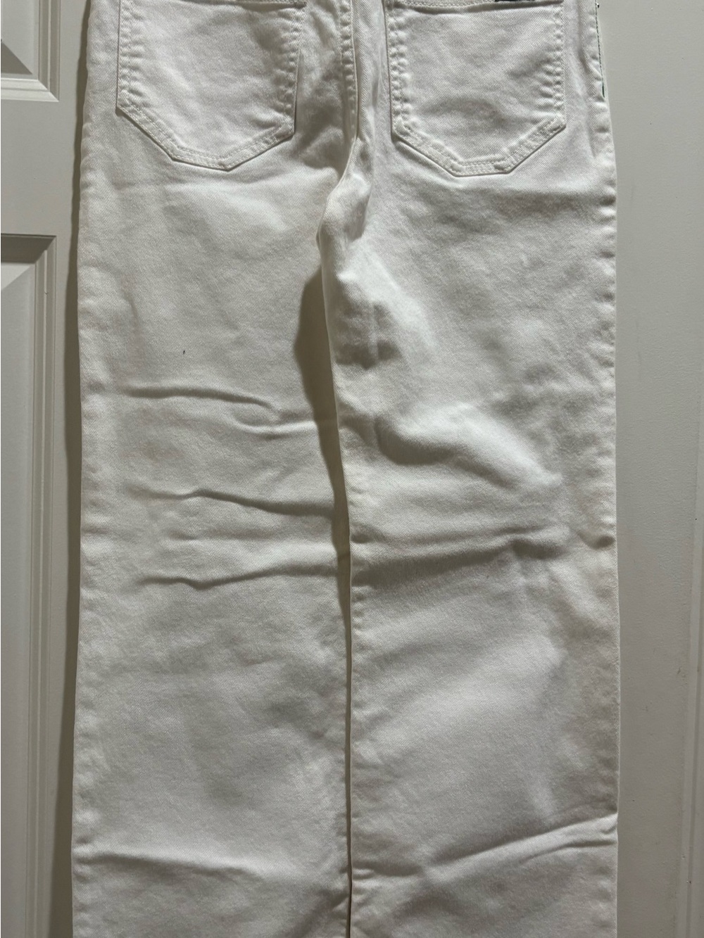 Carven Women Straight Leg Jeans in White - Picture 2 of 3